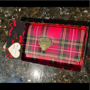 Betsey Johnson Fuchsia Plaid Checkbook